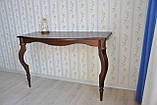 Приставний столик "Прованс" із натурального дерева коричневий, фото 9