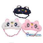 Дизайнерська маска для сну Silenta Moon Cat, рожева., фото 5