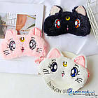 Дизайнерська маска для сну Silenta Moon Cat, рожева., фото 6