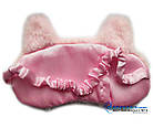 Дизайнерська маска для сну Silenta Moon Cat, рожева., фото 2