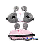 Маска для сну Silenta Кролик із гелевою вкладкою. Grey, фото 4