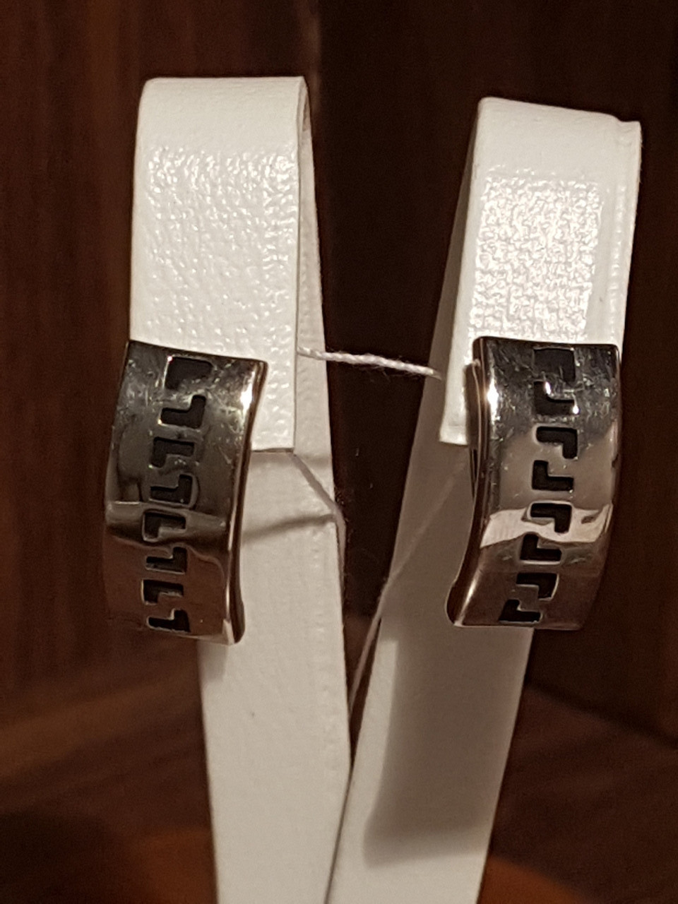 Срібні сережки з каучуком.   930005с, фото 1