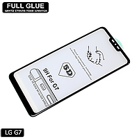 Захисне скло Full Glue LG G7 / G7+ (Black) - 5D Повна поклейка