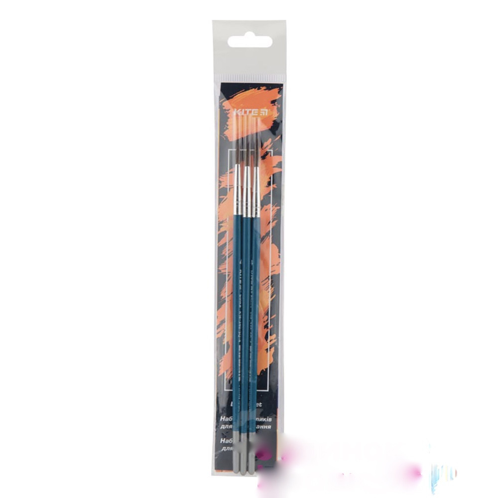 Набір пензлів 3 шт. Kite K18-343 поні, круглий No2,4,6, фото 1