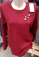 Женская блузка с длинным рукавом большого размера