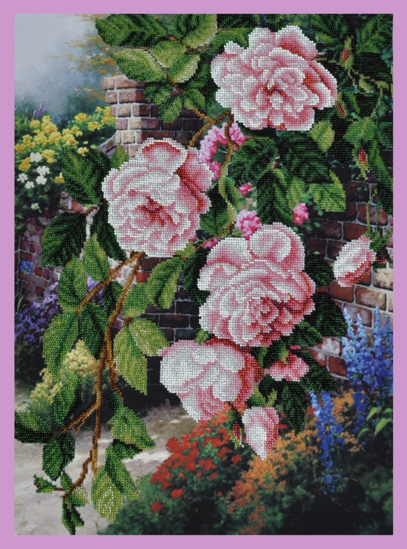 Набір для вишивки бісером Квіти в саду P-233
