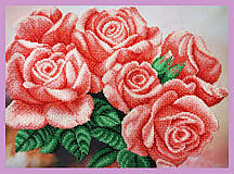 Набір для вишивки бісером Рожеві троянди P-293