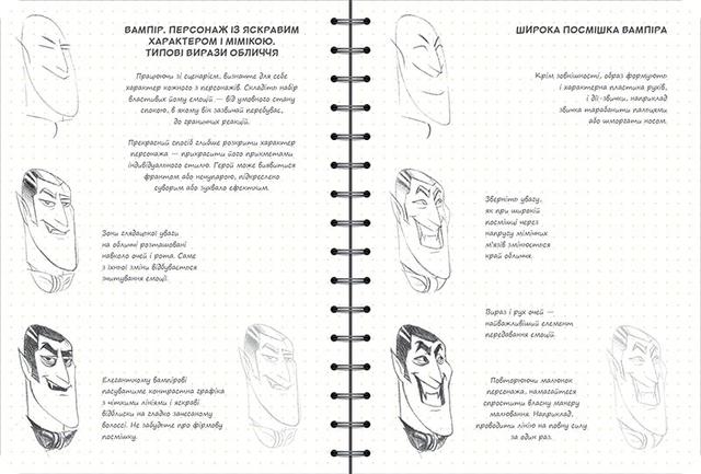 скетчбук аниматора мультипликатора - мимика, выражения лица