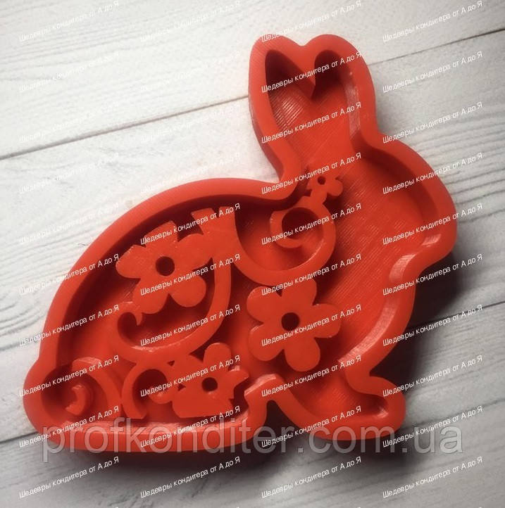 ЕКСКЛЮЗИВ! Силіконовий молд для випічки пряника, шоколаду Зайчик №2, фото 1