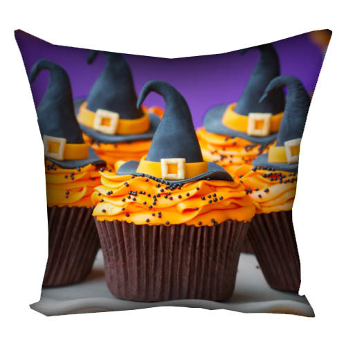 Подушка з принтом габардинова Кекс на Хелловін 30x30 (3P_HAL011), фото 1