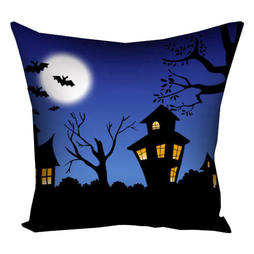 Подушка з принтом габардинова Ніч на Хелловін 30x30 (3P_HAL012), фото 1