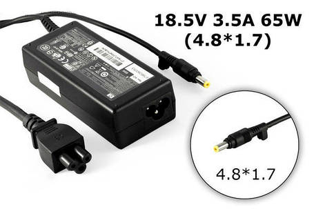 Блок живлення для ноутбука HP 18.5V 3.5A 65W 4.8 x 1.7mm, фото 1