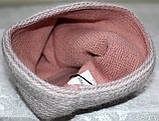 Шапка жіноча в'язана ангора, сіро-рожева, фото 4