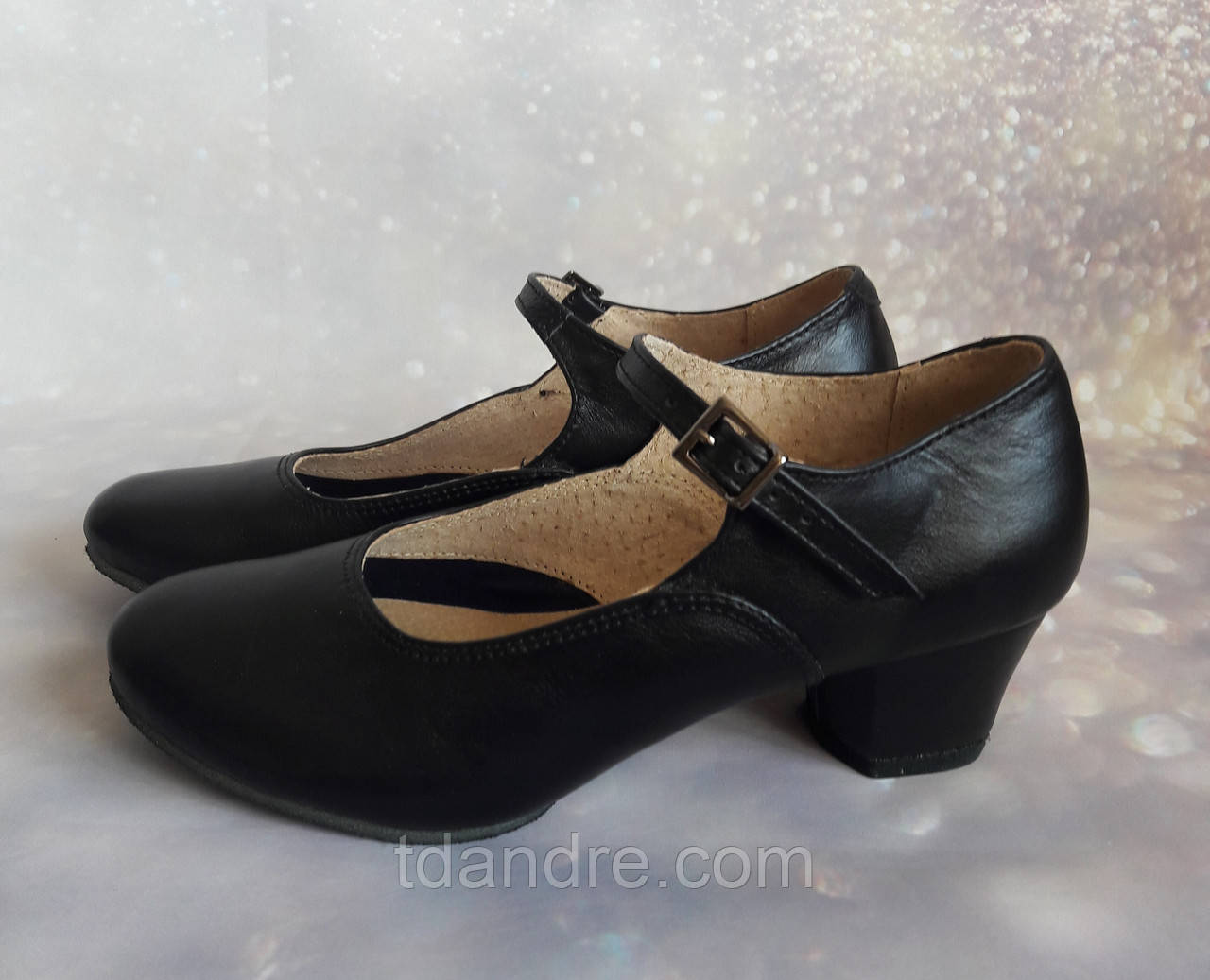 Туфли для танцев народные чёрные на раздельной подошве - фото 4 - id-p397797162