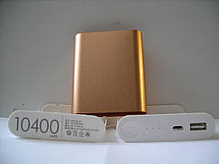Power bank 4*18650 з ємністю 13400 mAh металевий корпус золотий