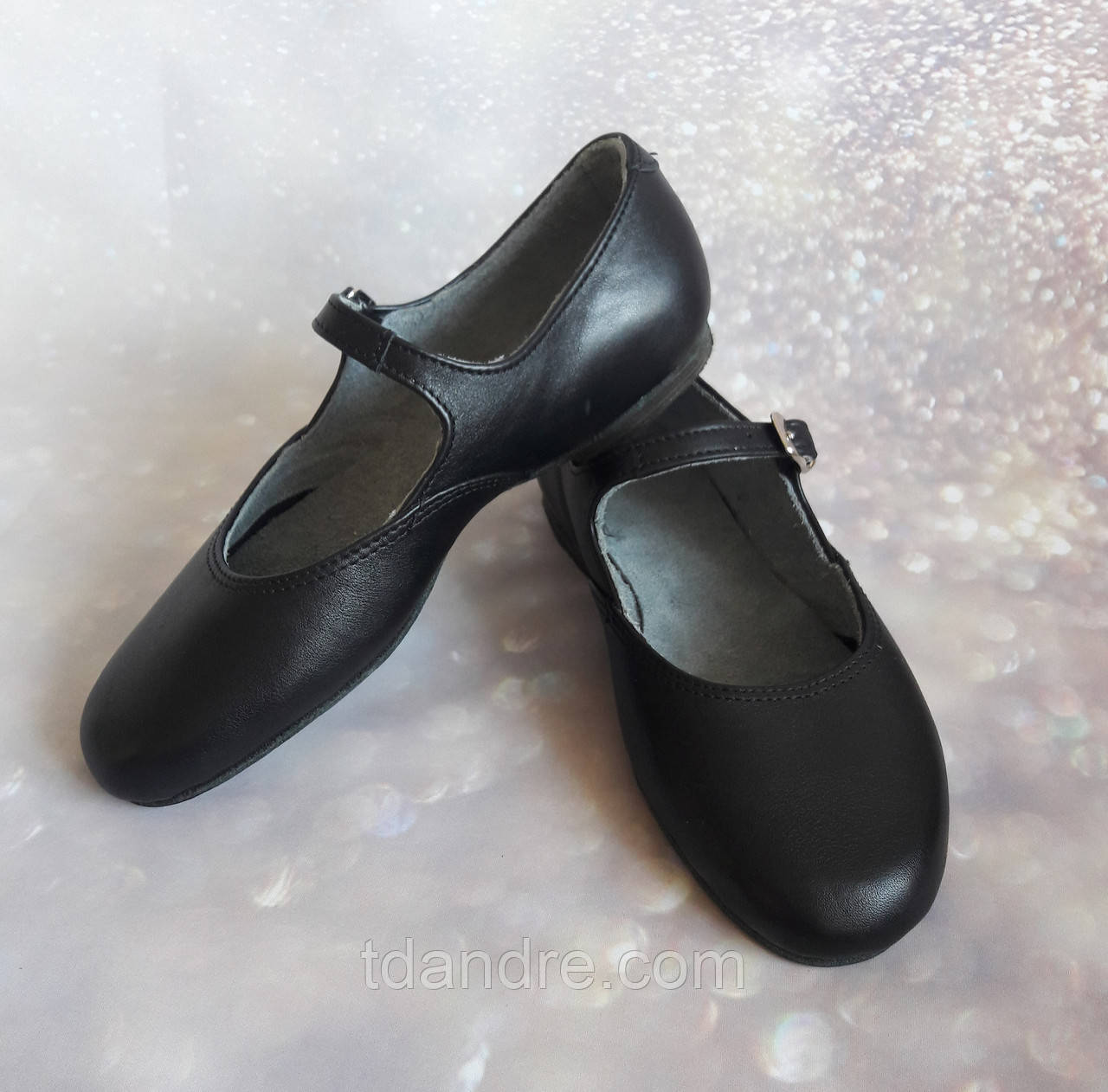 Туфлі для народних танців дитячі каблук 1 см, фото 1