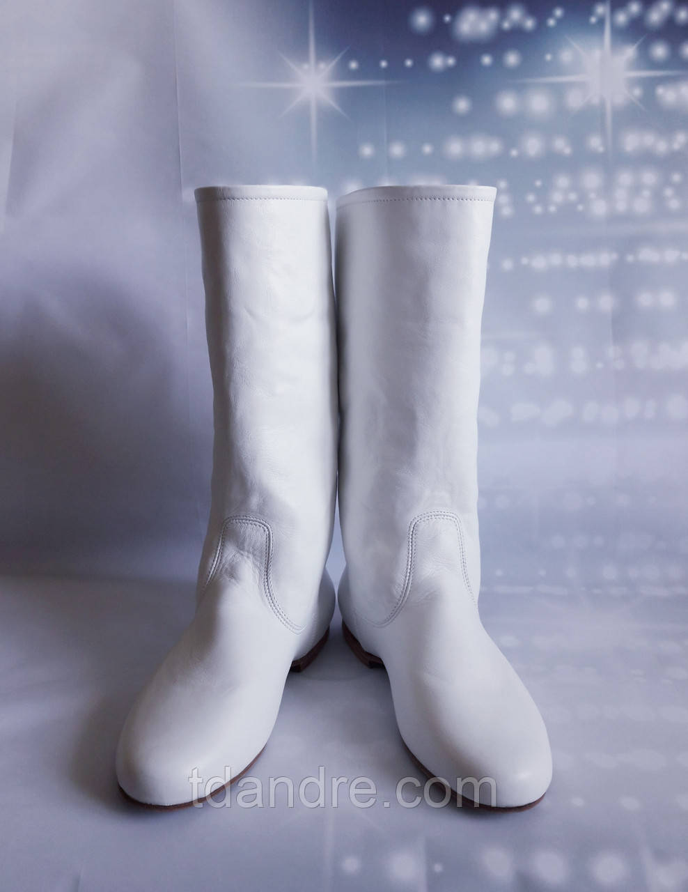 Чоботи народні чоловічі білі, фото 1