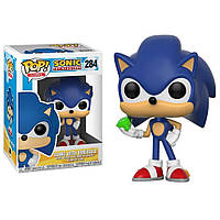 Фігурка Funko Pop Фанко Поп Їжачок Соник зі смарагдом Sonic The Hedgehog Sonic with Emerald 10см SH 284