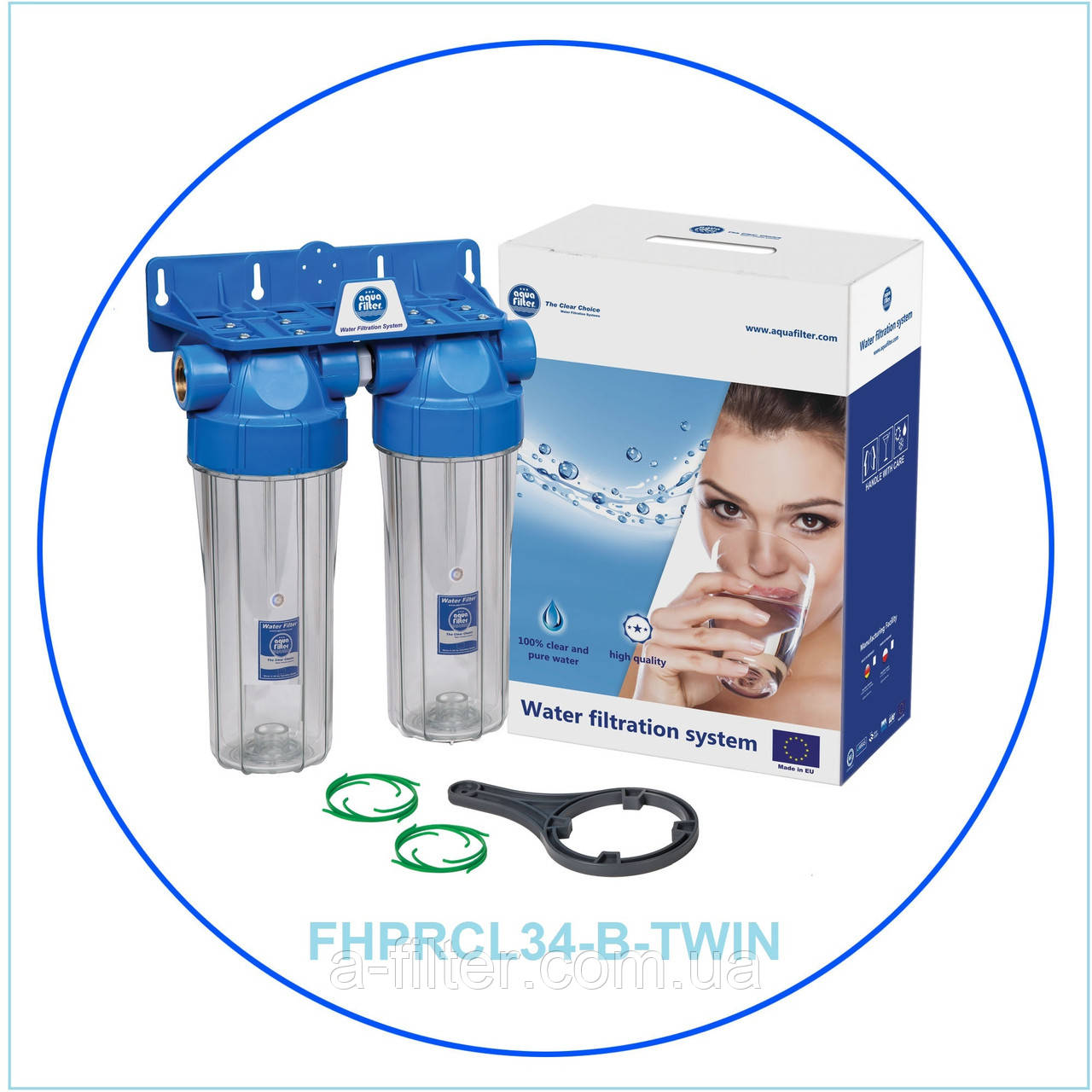 Подвійна система на базі корпусів серії FHPR-B з прозорими колбами, різьба 3/4", фото 1