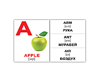 Карточки мини английские "Alphabet" 26 карт, ТМ Вундеркинд с пеленок 094071