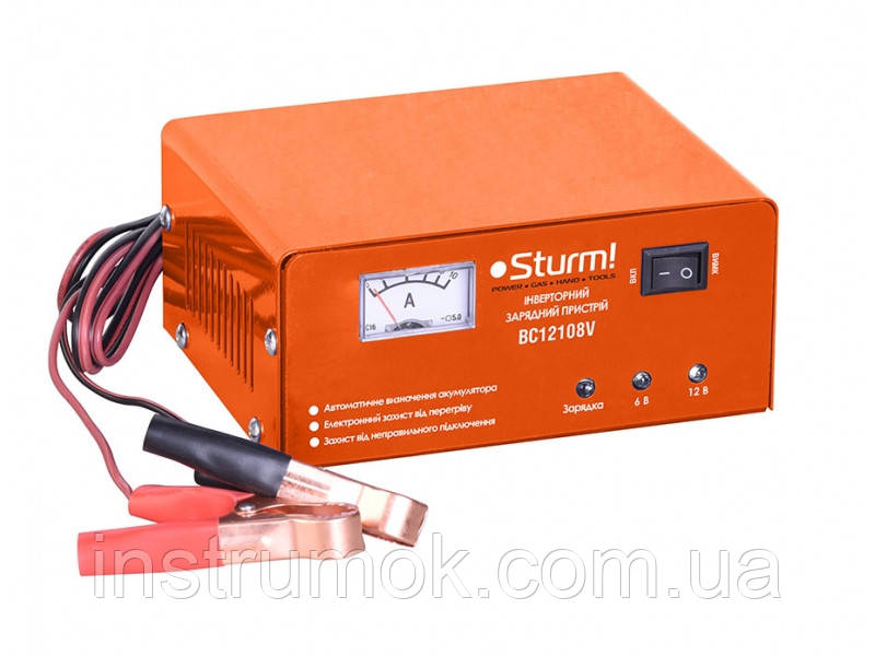 Зарядний пристрій (6/12 В, 20-60 Ач) Sturm BC12108V