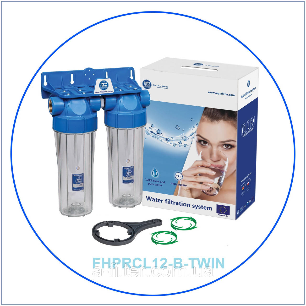 Подвійна система на базі корпусів серії FHPR-B з прозорими колбами. Латунна різь 1/2"., фото 1