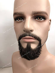 Реалістична накладна борода🧔 та вуса (чорна щетина) Спосіб 3 (вуса і борода)