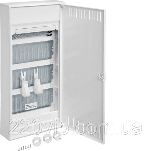 Щит 4-рядний для мультимедіа та зв'язку, н/о з металом дв, VOLTA VA48NW, бокс Хагер, шафа розподільна, фото 1