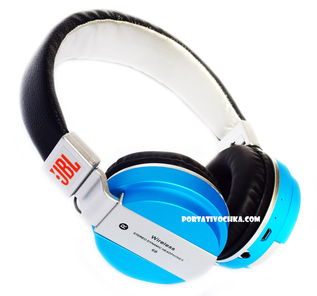 Бездротові Bluetooth-навушники JBL 68 METAL SUPER BASS з підтримкою карти пам'яті