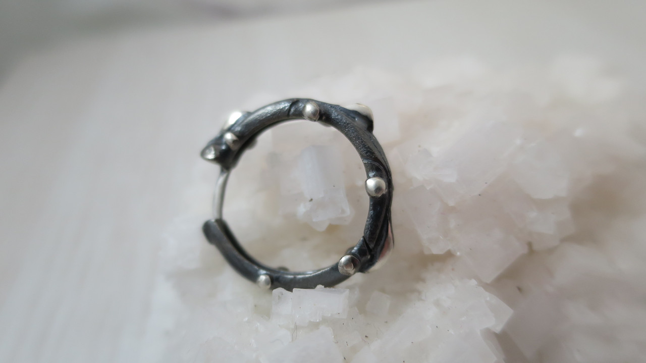 Серьга Мужская Бионика Темная Серебро Средний Размер - Серьги Кольца ...