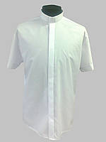 Сорочка для священників білого кольору з довгим рукавом