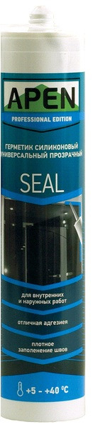 Герметик APEN Seal силіконовий універсальний прозорий 280 мл - фото 1 - id-p860533575