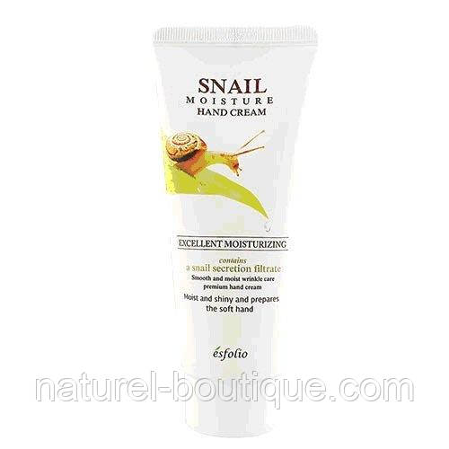 Крем для рук Esfolio Snail Moisture Hand Cream зволожувальний
з екстрактом слизу равлика