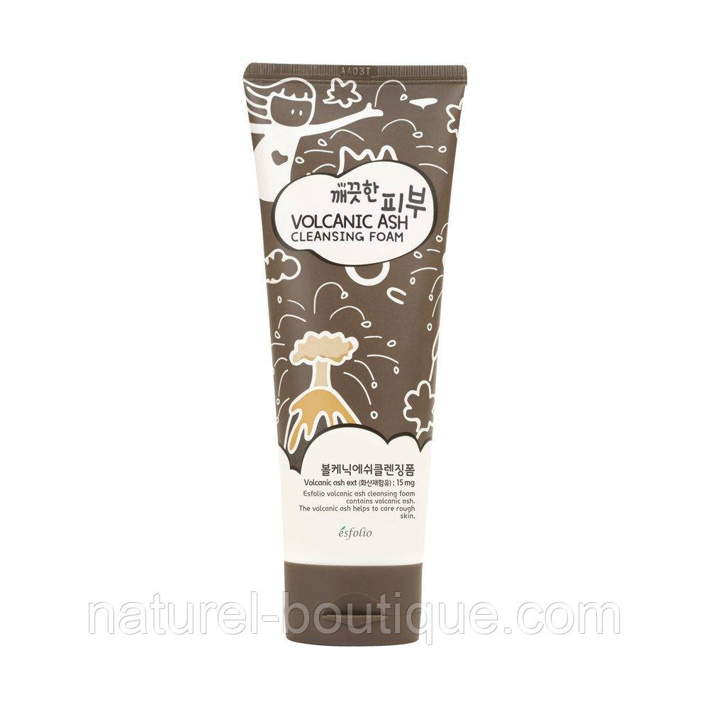 Піна для обличчя Esfolio Pure Skin Volcanic Ash Cleansing Foam
з вулканічним пеплом