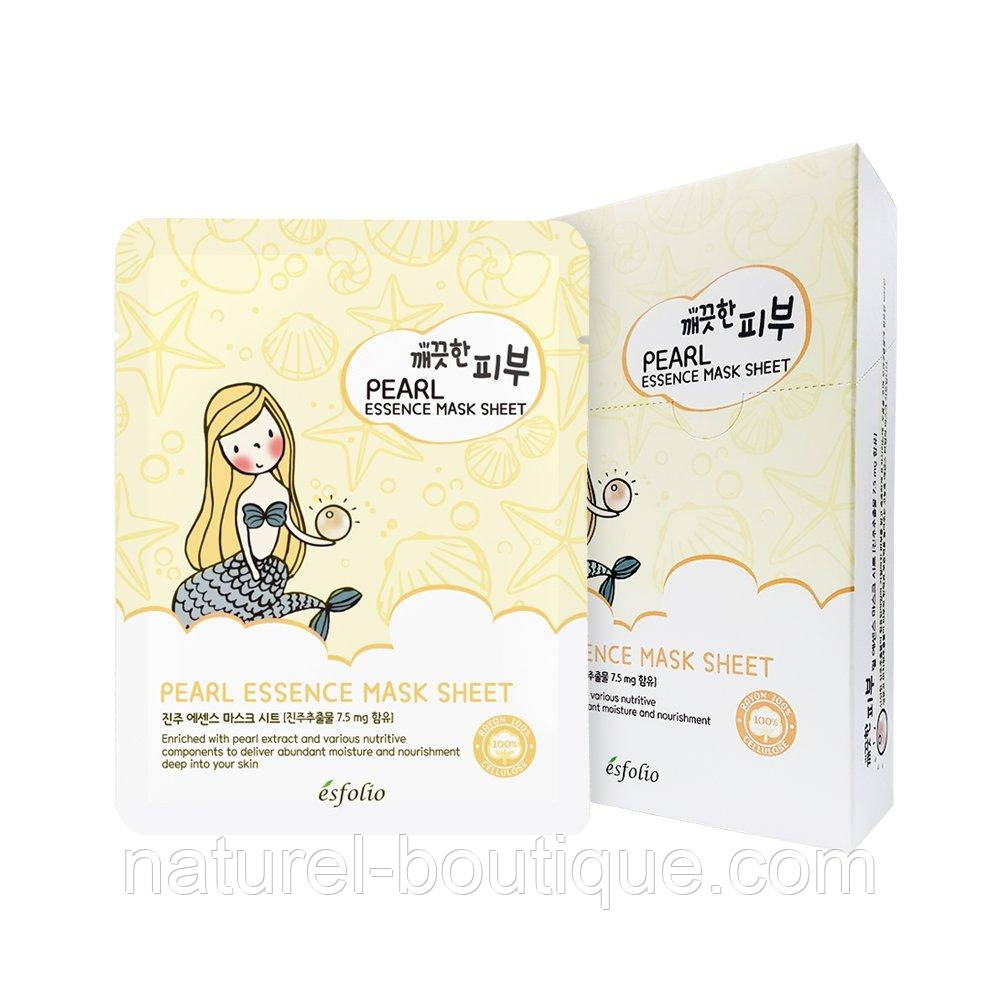 Маска тканинна для обличчя Esfolio Pure Skin Pearl Essence
Mask Sheet з перлинами