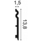 Плінтус з дюрополімеру Orac Decor SX138 (2м), фото 3