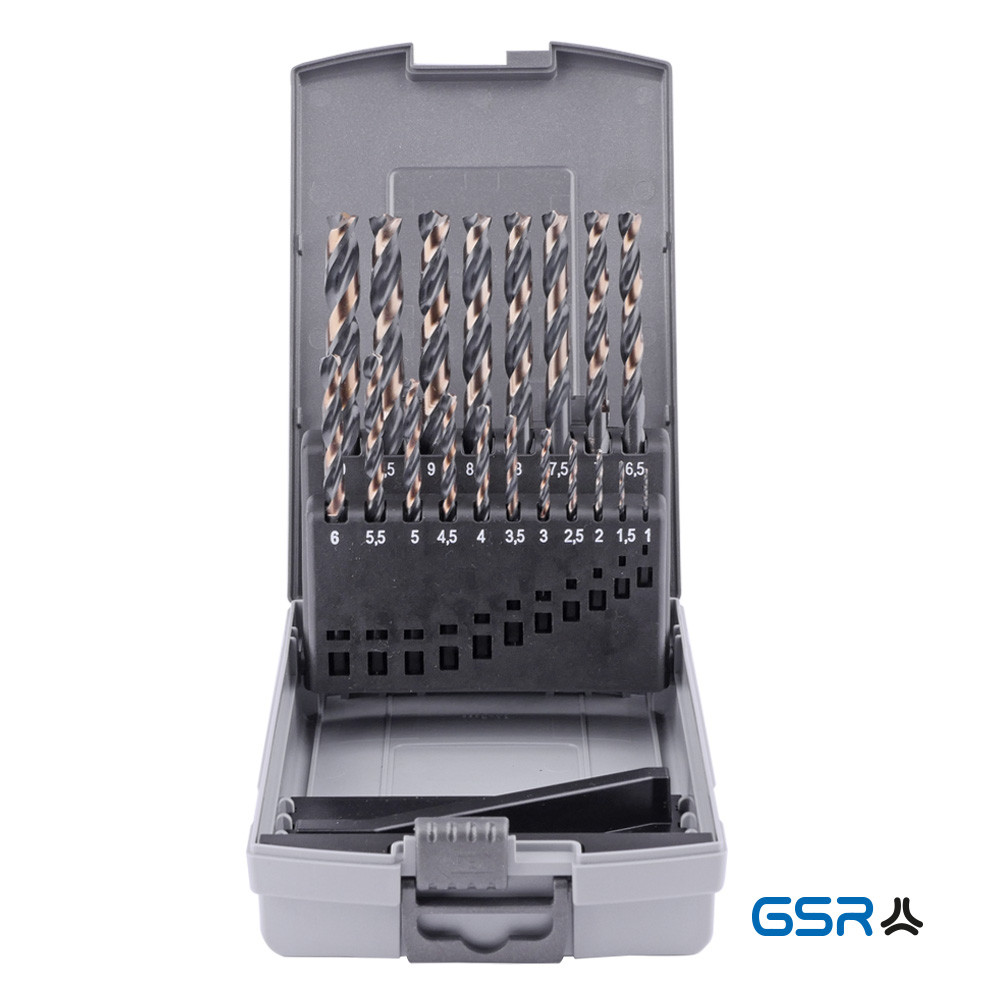 Набір свердл (1-10 мм з кроком 0.5 мм) 19-ч. DIN 338 HSS-G Powerspike GSR Німеччина, фото 1