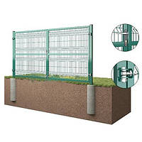 Распашные ворота 3D Забор 1700х4000 мм