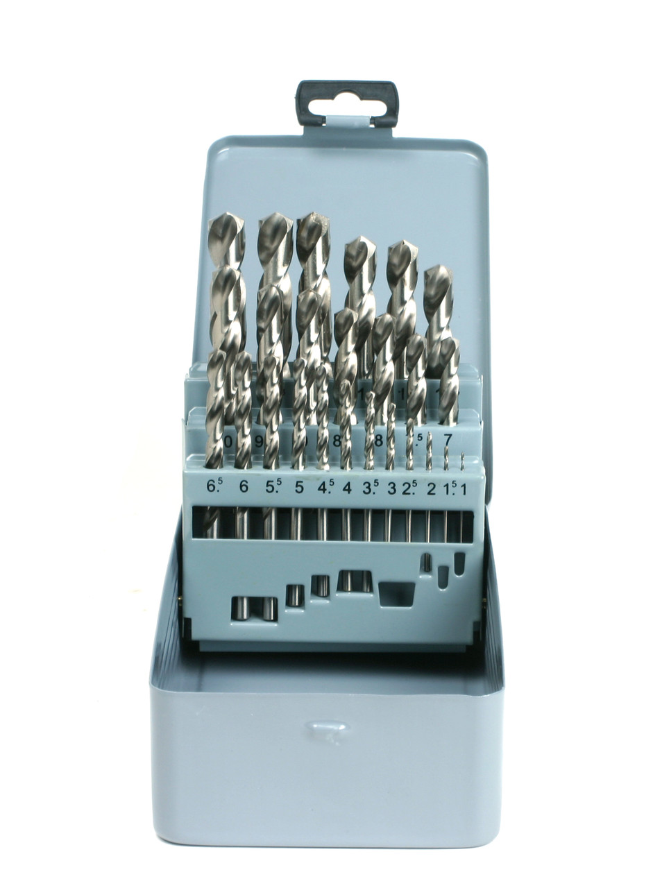 Набір свердл (1-13 мм з кроком 0,5 мм) DIN 338 HSS-G  25-ч. GSR Німеччина, фото 1
