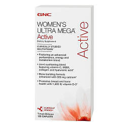 Вітаміни для жінок GNC Womens Ultra Mega Active No Iron caps 180