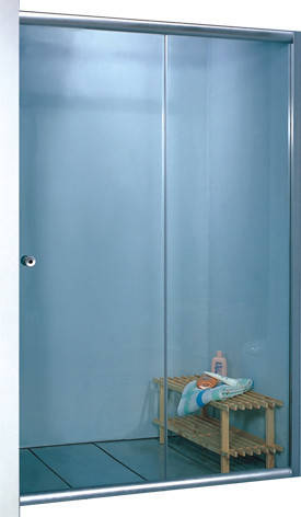 Душові двері в нішу 170*180 см, матове скло, профіль сатин, 2 секції, ТМ Ko&Po, фото 1