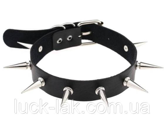 Чокер готичний із шипами 25 мм, фото 1