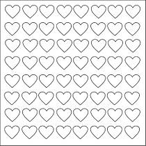 Трафарети для пряників "Сердечка 1"