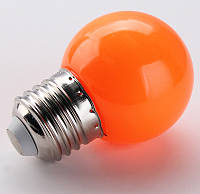Лампочки цветные светодиодные 220В 1Вт Оранжевый, Для клубов