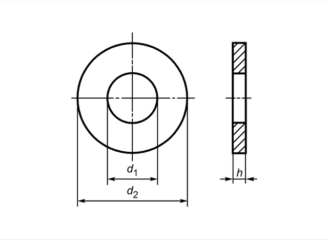 Шайба ГОСТ 24379.1-80 чертеж Зевс