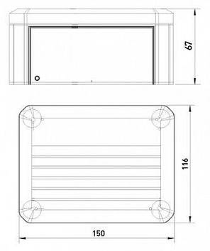 Розподільча коробка OBO T100 150х116х67мм, IP66, ударостійка, УФ-стійка, фото 2