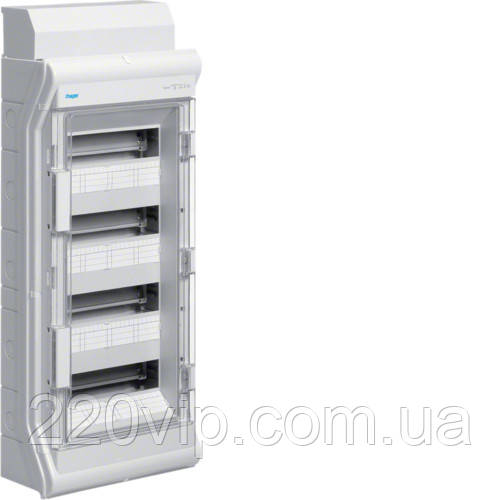 Щит пиловологостійкий 48 (56) модулів IP65 Hager VECTOR VE412DN бокс Хагер, шафа розподільна (rozetka), фото 1