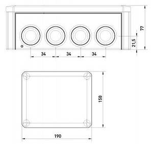Розподільча коробка Т160 IP66 190х150х77мм ультрафіолетостійка з кабельними вводами, фото 2