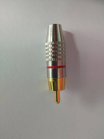 Штекер RCA silver-gold діам. -6,5м.,TCOM, фото 1