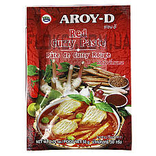 Паста каррі червона 50 грам Red Curry paste Aroy-D Таїланд, фото 4